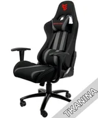 Fotele gamingowe - Fotel obrotowy gamingowy WARRIOR GREY PRO-XL - miniaturka - grafika 1