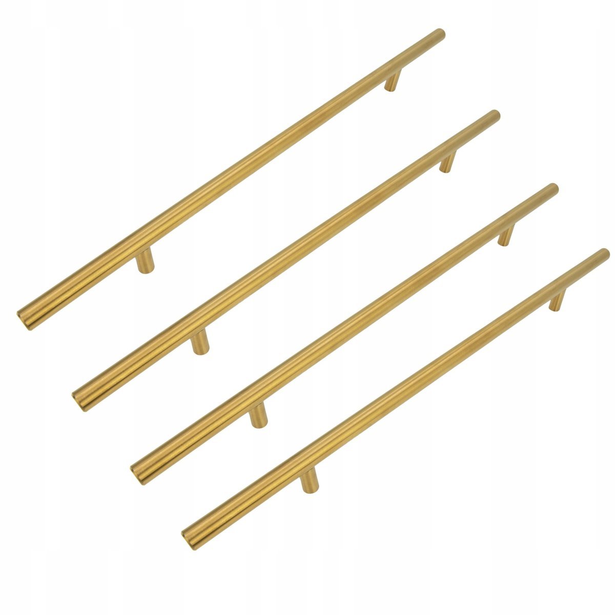 4 x Uchwyt meblowy Reling 256 mm złoty Metalowy uchwyt do szafek
