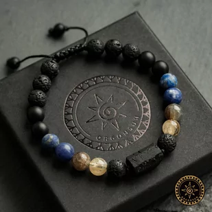 Męska Bransoletka Zodiakalna Panna Zodiak dla Panny Znak Zodiaku - Virgo - Bransolety męskie - miniaturka - grafika 1