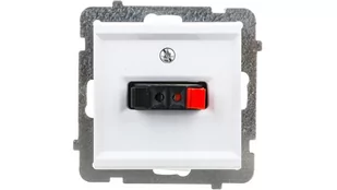 LEDart głośnikowe pojedyncze bez ramki - Ospel Sonata GG-1R/m/00, kolor biały - Gniazdka elektryczne - miniaturka - grafika 1