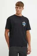 Koszulki męskie - Quiksilver t-shirt Geo Quik męski kolor czarny z nadrukiem EQYZT07829 - miniaturka - grafika 1