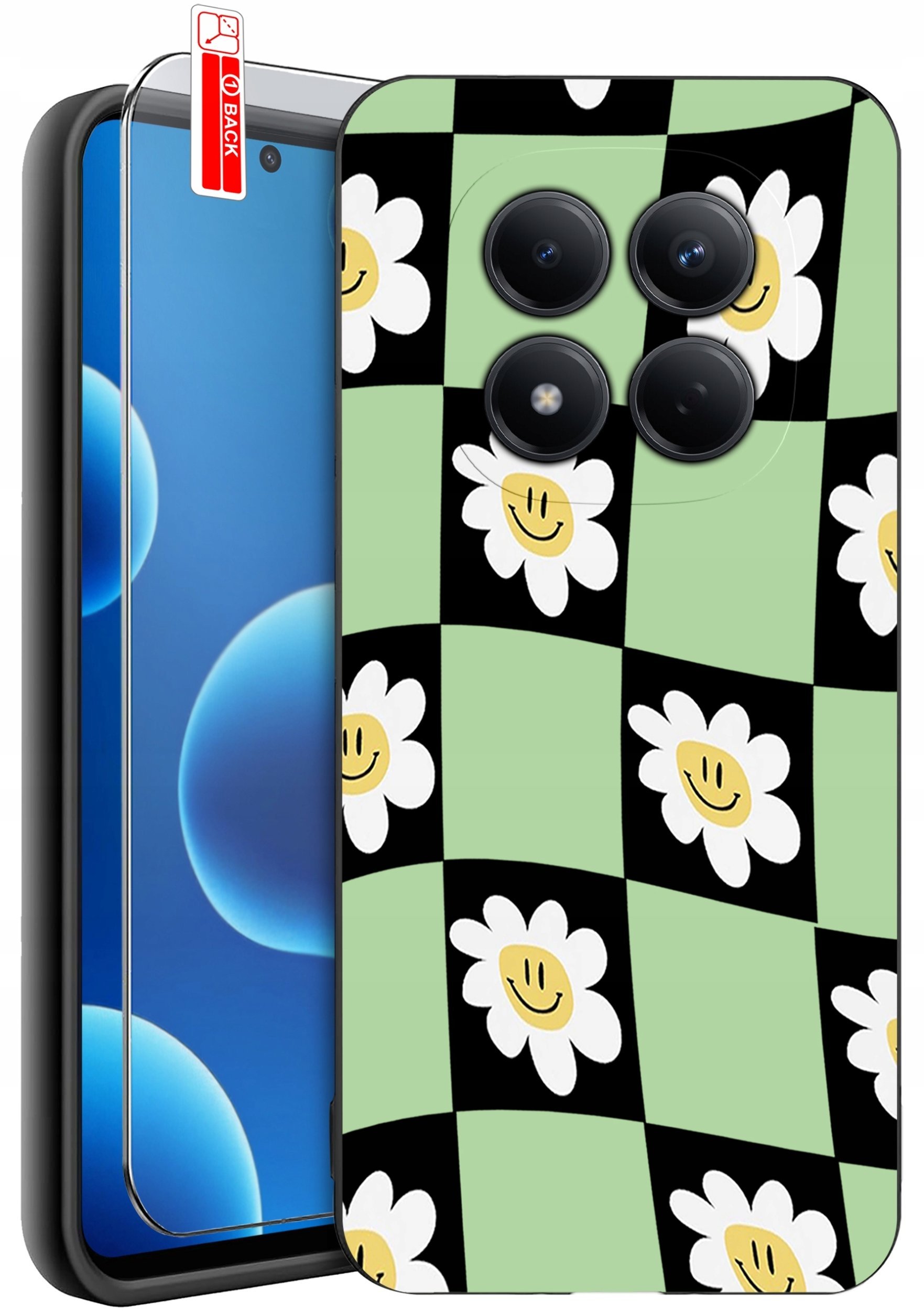 krainaGSM ETUI do Xiaomi Redmi Note 15 Pro 4G WZORY SILIKONOWE MATT CASE + SZKŁO