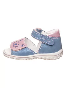 Primigi Skórzane sandały w kolorze niebiesko-jasnoróżowym - Buciki dla niemowląt - miniaturka - grafika 1