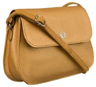 Torebki damskie - Torebka damska ze skóry naturalnej torebka na ramię listonoszka crossbody Rovicky, złoty - miniaturka - grafika 1