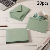 Inne - TEMU 20 sztuk kopert samoprzylepnych w kolorze zielonym, idealnych do zaproszeń ślubnych, kartek z podziękowaniami, prezentów urodzinowych, z - miniaturka - grafika 1