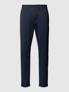 Spodnie męskie - Spodnie do garnituru ze wzorem w paski model ‘Superflex’ - grafika 1