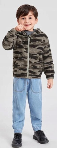 SHEIN BLUZA CHŁOPIĘCA NA ZAMEK Z KAPTUREM 92 V4Y