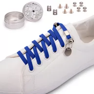 Akcesoria obuwnicze - Sznurówki do butów sportowych bez wiązania niebieski - miniaturka - grafika 1