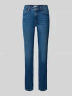 Spodnie damskie - Jeansy o kroju slim fit z mieszanki bawełny - miniaturka - grafika 1