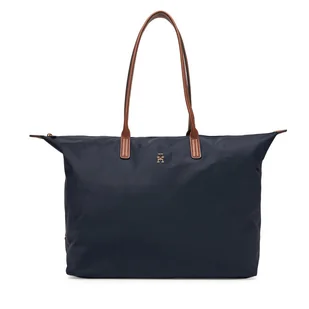 Torebka Tommy Hilfiger Popette Maxi Tote AW0AW17996 Granatowy - Torebki damskie - miniaturka - grafika 1
