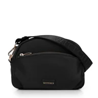 Torebki damskie - Damska torebka crossbody z nylonu czarna - miniaturka - grafika 1