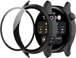 Etui Case Nakładka + Szkło 2w1 do Huawei Watch 3 - Akcesoria do smartwatchy - miniaturka - grafika 1