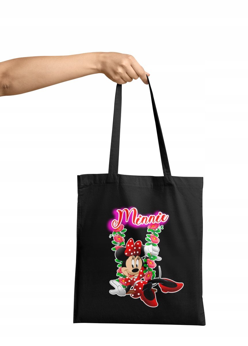 TORBA SHOPPER MATERIAŁOWA NA RAMIĘ PREZENT MYSZKA MINNIE MICKEY LOVE WYBÓR