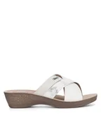 Klapki i japonki damskie - Inblu Klapki GL170100 Biały - miniaturka - grafika 1