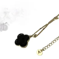 Naszyjniki - Colibra Naszyjnik pozłacany z malutką koniczynką z kolekcji Summer Flowers - miniaturka - grafika 1