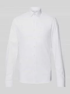 Koszule męskie - Koszula biznesowa o kroju slim fit z fakturowanym wzorem model ‘Bari’ - grafika 1