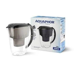 Dzbanek 2,8 l Simple Bez Wkładu Czarny Aquaphor - Dzbanki filtrujące - miniaturka - grafika 1