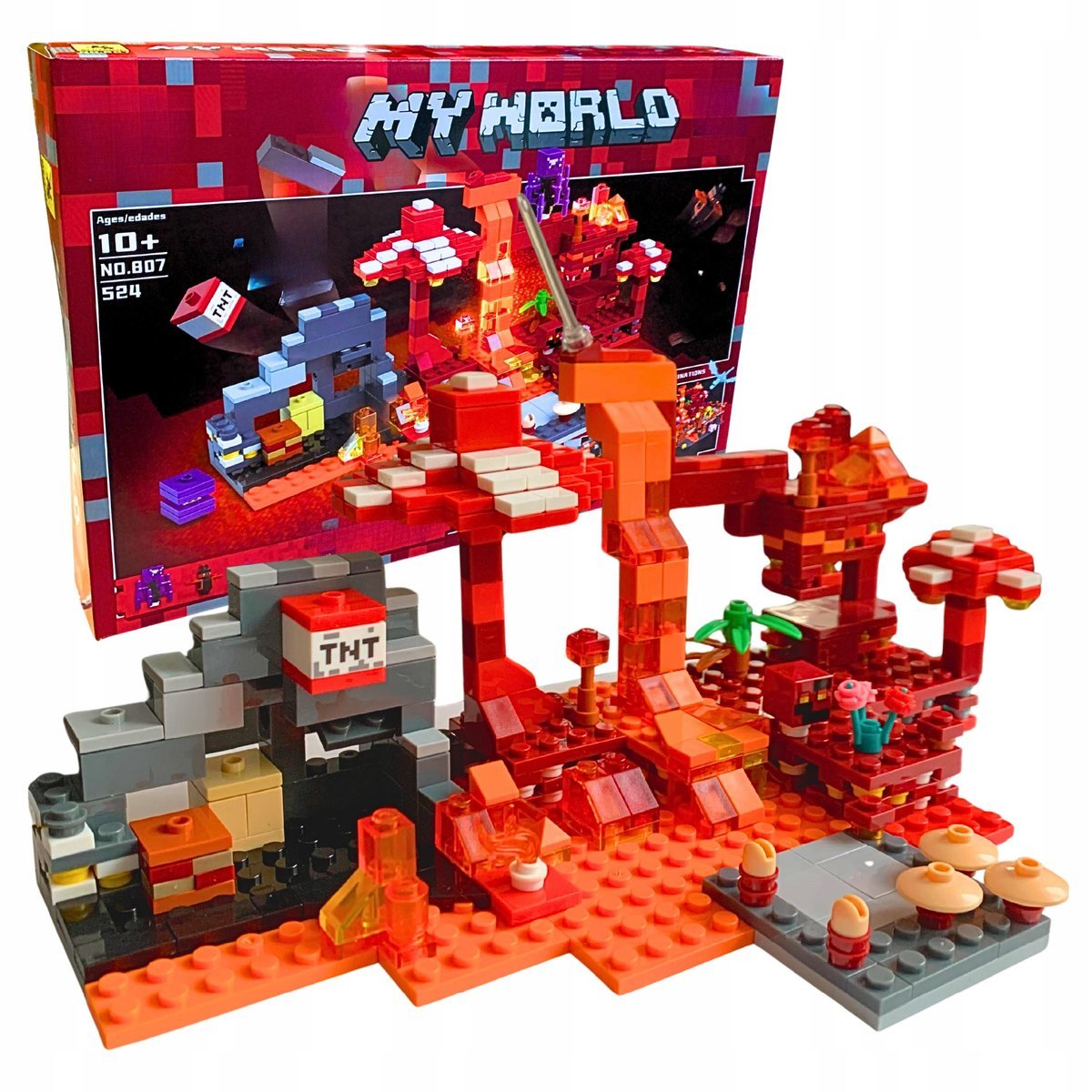 Klocki Twierdza Zamek Domek Bitewny Gamingowy Zestaw Klocków Mine World