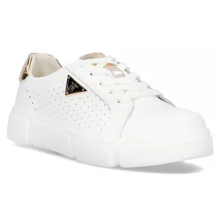 Buty sneakersy damskie skórzane białe na platformie Filippo DP4529-41 - Sneakersy damskie - miniaturka - grafika 1