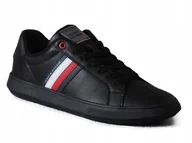 Buty sportowe męskie - Buty Tommy Hilfiger Essential Leather Cupsole Black (FM0FM04921) r. 41 - miniaturka - grafika 1