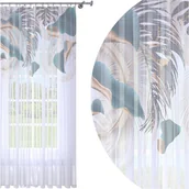 Firany - FIRANA GOTOWA 140x250 WOAL BARWIONA WZÓR NA ŻABKI - miniaturka - grafika 1