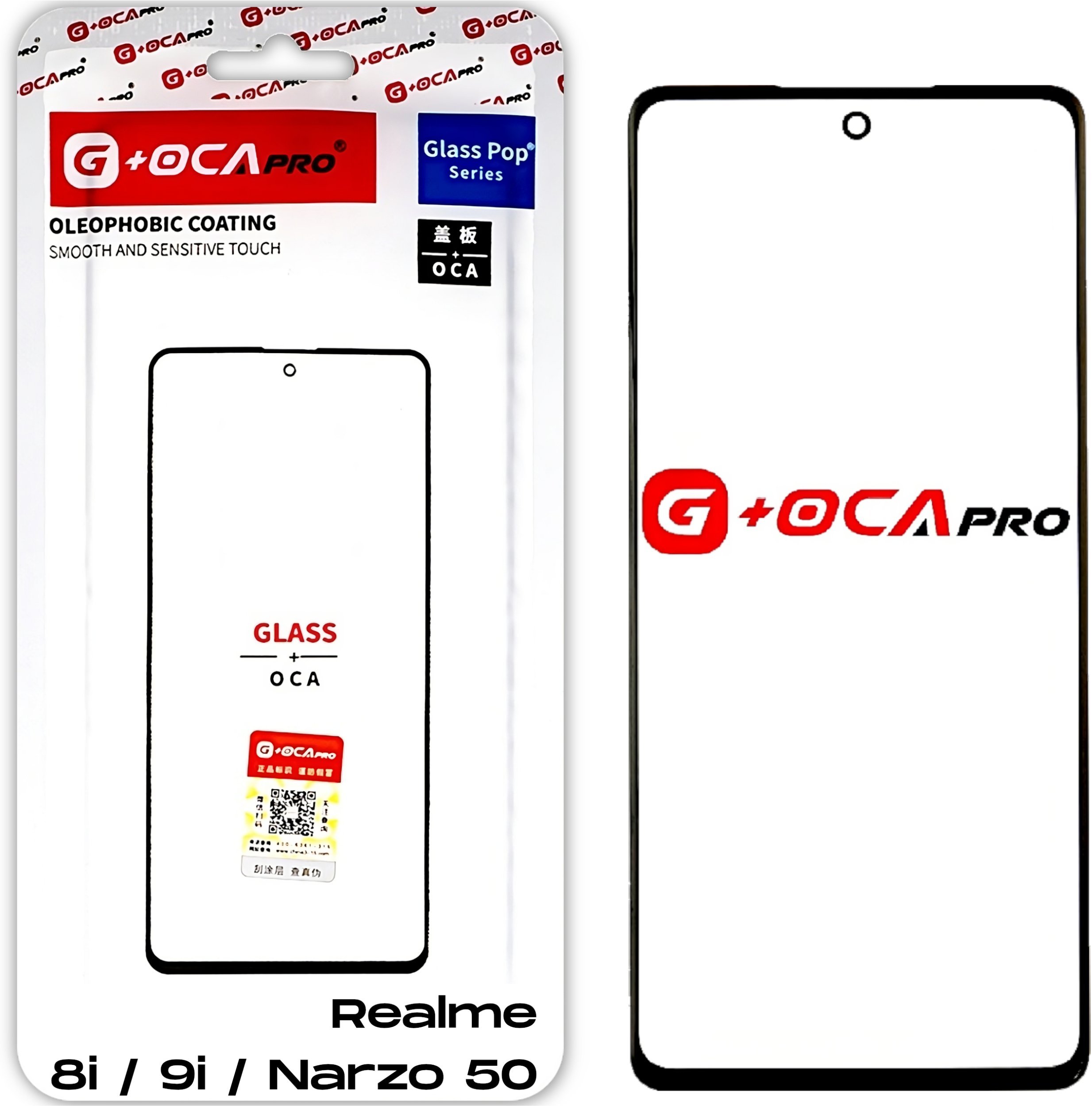 Oppo A96 Szyba z Klejem OCA do Refabrykacji Zbitego Ekranu