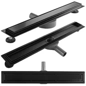 Odpływy liniowe - Odpływ liniowy Rea czarny Neox Pro 90 cm - miniaturka - grafika 1