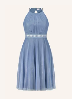 Sukienki - Vm Vera Mont Sukienka Koktajlowa Z Wycięciem I Błyszczącą Przędzą blau - grafika 1