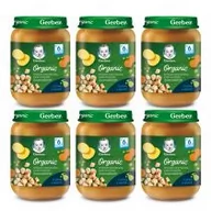 Dania dla dzieci - Gerber Organic Obiadek groszek z marchewką ziemniakami i kurczakiem dla niemowląt po 6 miesiącu Zestaw 6 x 190 g Bio - miniaturka - grafika 1