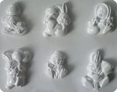 Akcesoria rzeźbiarskie - Zajączki wielkanocne, formy do odlewów gipsowych - miniaturka - grafika 1