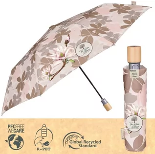 Parasole - Parasol damski składany Perletti Green Orchidea Pink - grafika 1