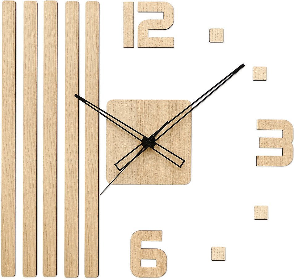 Zegar ścienny PRIM E07P.4521.51 naklejany na ścianę, szybę...brązowy .