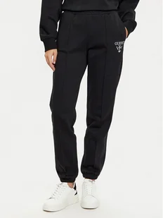 Guess Spodnie dresowe V5RB13 KC3D2 Czarny Regular Fit - Spodnie sportowe damskie - miniaturka - grafika 1