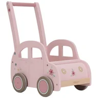 Zabawki zręcznościowe - Drewniany pchacz Auto Pink, Little Dutch - miniaturka - grafika 1