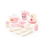 Zabawki AGD - Polesie Polesie 79985 Zestaw naczyń "Nastka" na 2 osoby E6 18 elementów w siatce - miniaturka - grafika 1