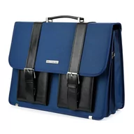 Teczki i aktówki - Beltimore luksusowa męska aktówka teczka torba duża na laptopa niebieska granatowy - miniaturka - grafika 1
