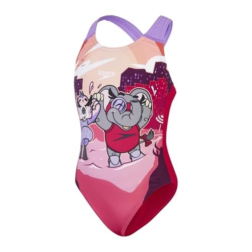 Speedo Dziewczęcy kostium kąpielowy do nauki pływania z motywami odporny na chlor materiał pochodzący z recyklingu rozciągliwy materiał odzież do pływania (1 opakowanie)