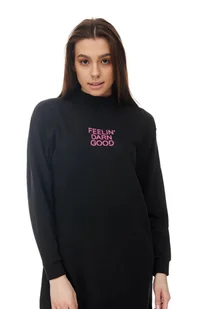 WRANGLER HIGH NECK SWEAT DRES BLACK W9P2HR100 s - Sukienki - miniaturka - grafika 1