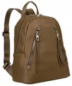 Plecaki - Stylowy plecak damski ze skóry ekologicznej na suwak — David Jones - miniaturka - grafika 1