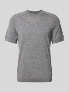 T-shirt o kroju regular fit z czystej wełny - Koszulki męskie - miniaturka - grafika 1