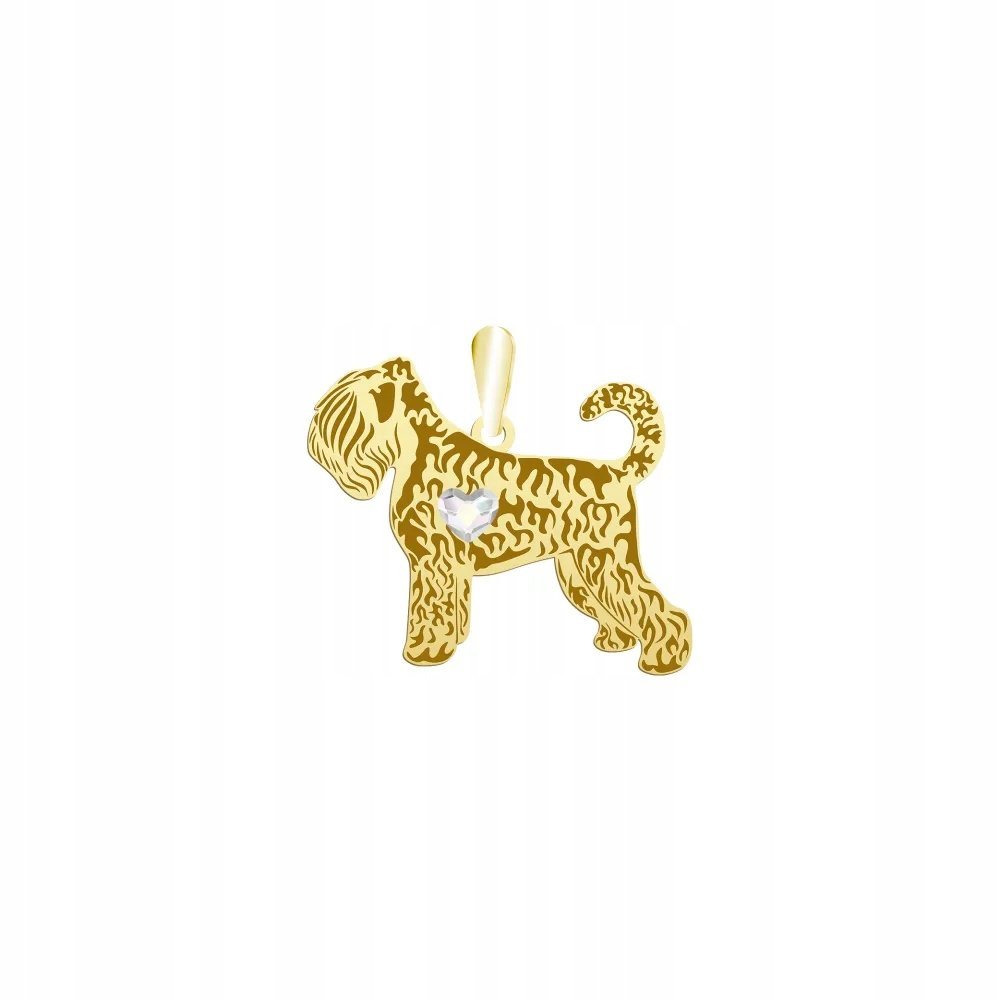 Zawieszka Złota z Black Russian Terrier 925 Prezent Kobieta GRAWER GRATIS