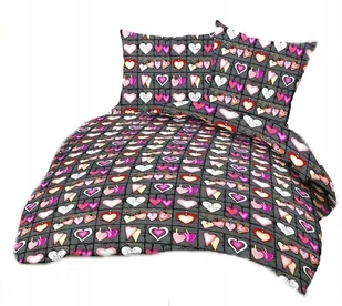 pościel z kory 160x220 + 2 poszewki K 82-2 serca zawieszki różowe - Pościel pościel z kory 160x220 + 2 poszewki K 82-2 serca zawieszki różowe - Pościel - miniaturka - grafika 1