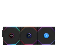 Chłodzenie procesora - Lian Li Uni Fan TL Wireless LCD 120 Reverse Triple Pack 3x120mm 12RTLLCD1W3B - miniaturka - grafika 1