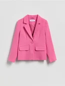 Kurtki i płaszcze dla dziewczynek - Reserved - Marynarka z wiskozą - fuksja - miniaturka - grafika 1