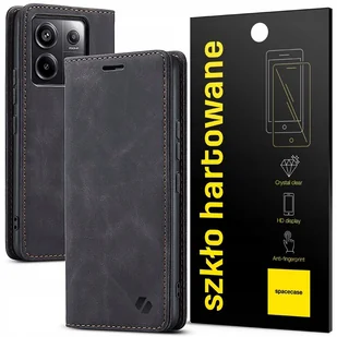 Skórzane etui portfelowe z klapką pokrowiec kabura do Galaxy S23 FE + Szkło - Inne akcesoria audio-wideo Skórzane etui portfelowe z klapką pokrowiec kabura do Galaxy S23 FE + Szkło - Inne akcesoria audio-wideo - miniaturka - grafika 1