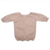Rampersy - Hi Little One rampers długi rękaw muślin BOHO LEAF Rose roz L Pom Pom - miniaturka - grafika 1