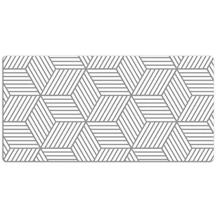 Mata na biurko Szare trójwymiarowe kostki 120x60 cm - Podkładki na biurko - miniaturka - grafika 1