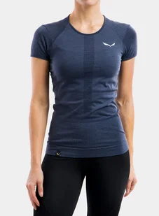 Koszulka damska Salewa Zebru Medium Warm AMR T-Shirt - denim - Koszulki i topy damskie - miniaturka - grafika 1