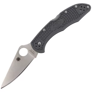 Spyderco C11FPGY Delica Flat Ground Gray FRN - Noże - miniaturka - grafika 1