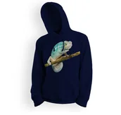 Bluzy dla dziewczynek - Bluza dziecięca z kapturem kameleon 128 5made - miniaturka - grafika 1